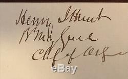 Civil War Signature Brevet Major General Henry Hunt