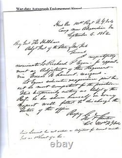 Civil War Union Autographed Document General John Henry Hobart Ward III Corps