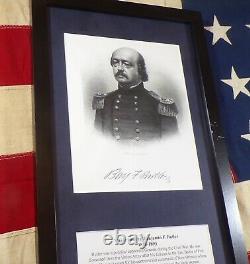 Civil War Union General Benjamin Beast Butler Framed Autograph 1818-1893