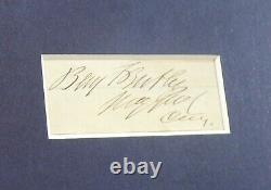 Civil War Union General Benjamin Beast Butler Framed Autograph 1818-1893