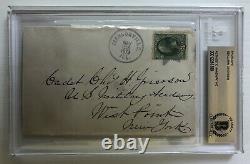 Civil War Union General Benjamin Grierson Handwritten Envelope Beckett BAS