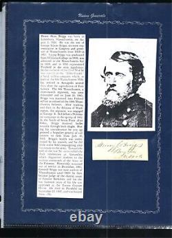 Civil War Union General Henry S Briggs 10th Mass, VI Corps