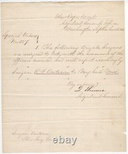 Civil War Union General Lorenzo Thomas War Date LS Hand Written & Signed Letter