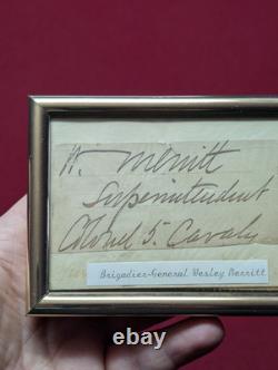 Civil War Union General Wesley Merritt Autographed Signed Civil War West Point