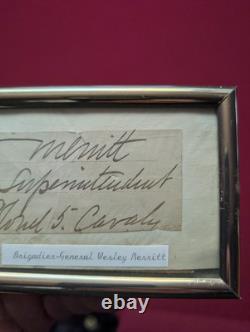 Civil War Union General Wesley Merritt Autographed Signed Civil War West Point