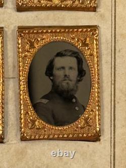 Civil War x4 Gem Tintypes Generals Soldiers Officers Union Confederate photo