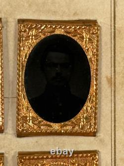Civil War x4 Gem Tintypes Generals Soldiers Officers Union Confederate photo