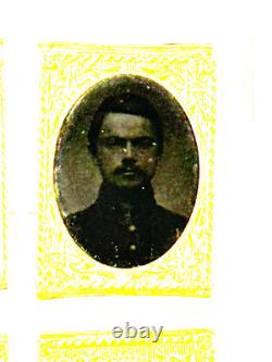 Civil War x4 Gem Tintypes Generals Soldiers Officers Union Confederate photo