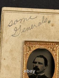 Civil War x4 Gem Tintypes Generals Soldiers Officers Union Confederate photo