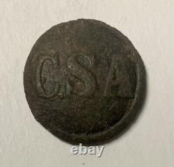 Confederate Army General Service Local Cast CSA Civil War Coat Button