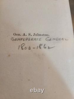 Confederate General A. S. Johnston CDV Killed At The Battle Of Shiloh Civil War