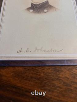 Confederate General A. S. Johnston CDV Killed At The Battle Of Shiloh Civil War
