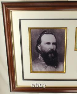 Confederate General James Longstreet Civil War Signed Autograph Check Display