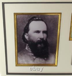 Confederate General James Longstreet Civil War Signed Autograph Check Display
