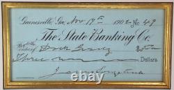 Confederate General James Longstreet Civil War Signed Autograph Check Display