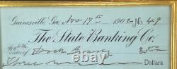 Confederate General James Longstreet Civil War Signed Autograph Check Display
