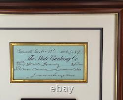 Confederate General James Longstreet Civil War Signed Autograph Check Display
