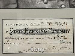 Confederate General James Longstreet Civil War Signed Autograph Check Photo JSA