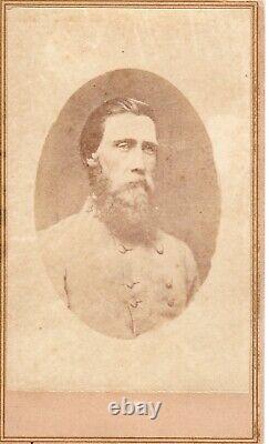 Confederate General John Bell Hood CDV withNashville TN backmark and tax stamp