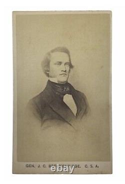 Confederate General John Cabell Breckinridge CDV Civil War 4x2 Ephemera