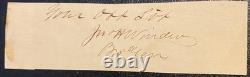 Confederate General John H. Winder Clipped Signature/ Civil War