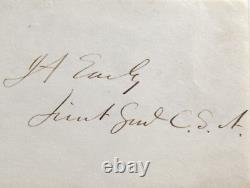 Confederate General Jubal A. Early Autograph Civil War Commander