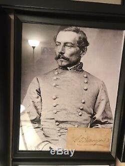 Confederate General P. G. T. Beauregard Historic Autograph Signed Civil War Relic