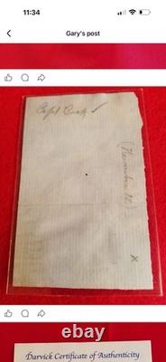 Confederate General Patrick Cleburne 1964 Communication Autograph Civil War