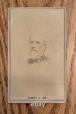 Confederate General Robert E. Lee CDV Civil War Antietam Gettysburg