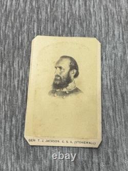 Confederate General Thomas Stonewall Jackson Civil War Confederate CDV Photo b