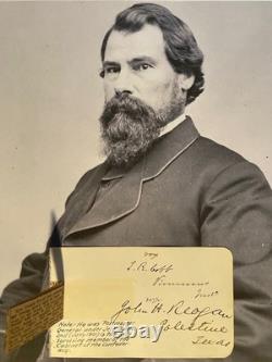Confederate Postmaster General John H. Reagan & other Signatures/ Civil War