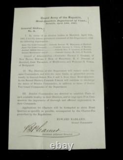 Connecticut CIVIL War General Edward Harland Norwich Gar Veteran Order