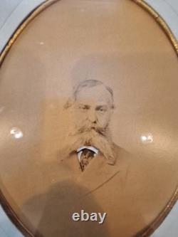 Crayon Enhanced Photograph of Major General Meade Signed