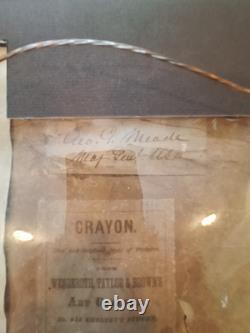 Crayon Enhanced Photograph of Major General Meade Signed