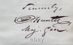 David Hunter General Civil War Issued 1862 Order Emancipating Slaves Signed Lett