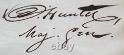 David Hunter General Civil War Issued 1862 Order Emancipating Slaves Signed Lett