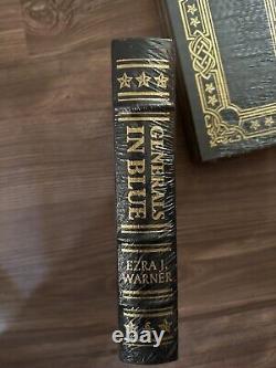 Ezra Warner. Generals In Blue & Gray. 2 Volumes. Civil War. Leather. New