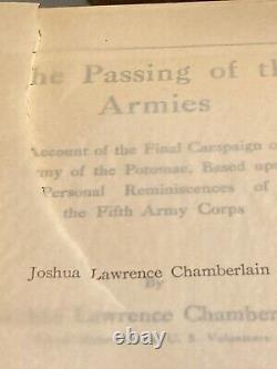 First Edition The Passing Of The Armies By General Joshua Chamberlain 1915