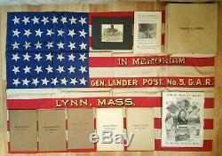 GAR POST No 5 FLAG LYNN MASSACHUSETTS General Lander Inaugural Address CivilWar