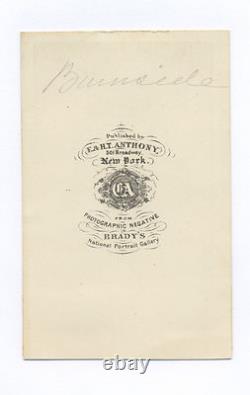 GENERAL AMBROSE E. BURNSIDE SIGNED CIVIL WAR CDV PHOTO from GEN'L CROSMAN Album