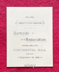 GENERAL BURNSIDE ASSN. 36TH REGT. MASS. VOLS. 1877 to 1897 REUNION ANNOUNCEMENTS