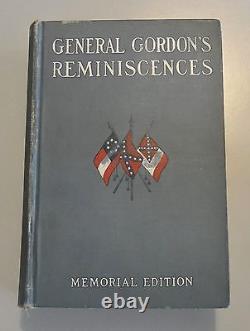 GENERAL GORDON'S REMINISCENCES 1904 Memorial Edition Confederate Civil War