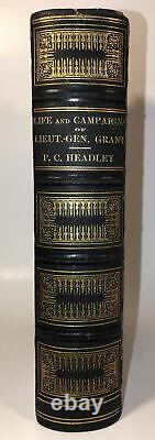 GENERAL ULYSSES GRANT! (FIRST EDITION 1868!) Memoirs Personal Civil War LEATHER
