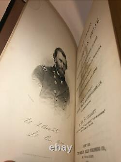 GENERAL ULYSSES GRANT! (FIRST EDITION 1868!) Memoirs Personal Civil War LEATHER