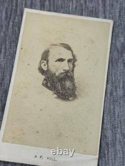 General A. P. Hill Civil War Confederate CDV Photo US Military History CSA KIA b
