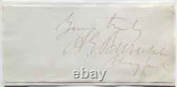 General Ambrose Burnside War Civil War Commander, Governor, Autograph
