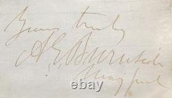 General Ambrose Burnside War Civil War Commander, Governor, Autograph