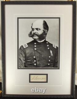 General Ambrose Burnside War Civil War Commander, Governor, Autograph Display