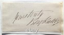 General Benjamin Butler General Civil War, Governor, Autograph