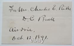 General Don Carlos Buell Civil War Union Commander Autograph- Authentic'Rare